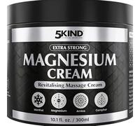 5Kind Crème au Magnésium Extra Forte 300ml - Crème au magnésium pour les muscles, les articulations, le bas du dos et les épaules - Enrichie en arnica, consoude, menthol et huile de chanvre