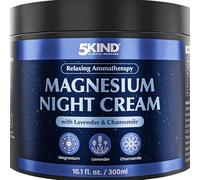 5Kind Crème Sommeil au Magnésium 300ml- Baume Relaxant à la Lavande & Camomille pour un Sommeil Réparateur- Aromathérapie Apaisante Infusée aux Extraits de Lavande & de Camomille