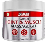 5kind Gel fraîcheur naturel articulation & muscle 300 ml - Crème calendula, camphre, consoude & menthol - Gel musculaire revitalisant puissant - Gel de massage dos, muscles, genoux, cou & épaules