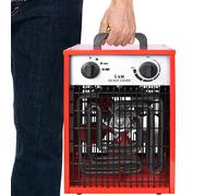 5KW Chauffage électrique 400V Soufflerie de chauffage professionnelle, Chauffage électrique avec thermostat et 4 niveaux de chauffage, protection contre la surcharge Chauffage de chantier CEEDIR