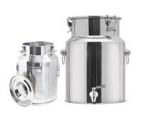 5L-88L Bidon Alimentaire Inox avec Robinet pour Huile D’olive Pot à Lait avec Couvercle Hermétique Réservoir étanche Multifonction Cuisine et Ferme(No Spigot,6L/1.59Gal)