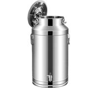 5l / 9l / 14l Seal Milk Transport Can Seau à Lait en Acier Inoxydable Seau à Vin Baril avec Robinet Spigot - Fourre-Tout D’Eau Récipient Liquide Boîte à Thé Pot Laitier, Siliver, 5L