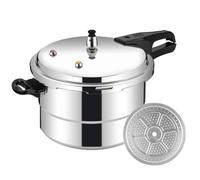 5L Aluminum Alloy Pressure Cooker with Steamer Insert - Induction & Gas Compatible - High-Pressure Pot for Meat & Vegetables - Commercial & Home Kitchen Cookware