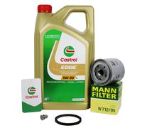 5L Castrol 5W30 + Filtre à Huile pour VAG Audi Seat Skoda VW Golf 1.0/1.2/1.4/
