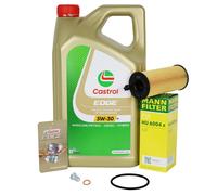 5L Castrol 5W30 M + Mann Filtre pour BMW 1er 3er F20/21 E90-3 F31-33 1.6 2.0 D