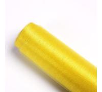 5m 10m TULLE ROLL CRISTAL CRISTAL Organza Tulle Roll Spool Wedding Decoration Party Baby Shower Baby Shower Décoration de Noël jaune, 48 cm x 10m