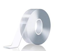 5M/16.4FT Ruban adhésif double face nano de très résistant(2cm*2mm),ruban de montage amovible transparent,ruban adhésif en gel solide sans trace lavable et réutilisable pour tapis,affiche photo