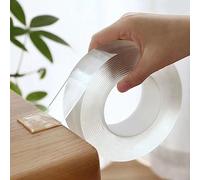 5M/16.4FT Ruban adhésif double face nano de très résistant(3cm*2mm),ruban de montage amovible transparent,ruban adhésif en gel solide sans trace lavable et réutilisable pour tapis,affiche photo