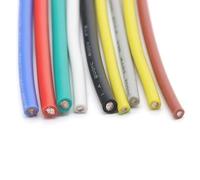 5M 30 28 26 24 22 20 18 16 14 12 AWG UL3135 câble métallique résistant aux hautes températures Silicone souple souple fil de cuivre électronique(Red,12AWG)