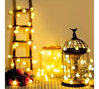 5M 40LED LED décoratives guirlandes lumineuses pour chambre, lumières en forme de globe de fée Kawaii pour décoration intérieure et extérieure, chambre, mariage, décoration de patio, blanc chaud