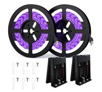 5M Bande LED Lumière Noire, UV Ruban LED, USB Bandeau LED Lumière, 395-405 nm avec Boîte de Batterie pour Halloween, DJ Soirée, Disco, Peinture Fluo