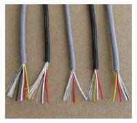 5M ble Blindé 28AWG UL2547 2 3 4 5 6 7 8 Conducteurs Câble De Signal Audio D'amplificateur De Canal Isolé en PVC Ligne De Commande en Cuivre Étamé(Gray,4 Cores)
