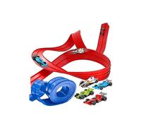 (5m,Blue)5 Meter DIY Flexible Car Track Racing Set for little ones Indoor Outdoor Play