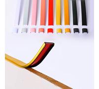 5m Bord Flexible Auto-AdhéSive En Forme De U,Placage En Pvc Souple, Avec AdhéSif Puissant,Pour La Restauration De Meubles Et L'Habillage De Cadres Photo (12MM,Glossy black)