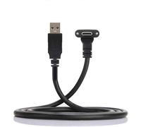 5m Câble de données USB 3.1 type-c coudé vers le haut, double vis de verrouillage à la norme, 90 degrés pour caméra 120cm 300cm 500cm 1.2m 3m 5m