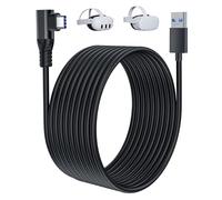 5M Câble Link Compatible avec Oculus Quest 3/Quest2/Pro/Pico 4 pour Jouer PC VR et Steam VR,Câble de Transfert de données à Haute Vitesse,USB 3.0 vers câble USB C pour Casque VR et PC de Jeu Noir
