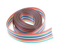 5M câble ruban 10WAY plat couleur arc-en-ciel ruban câble Extension fil électrique LED Stirp 10P 28AWG(2mx2cm 16pin IDC)