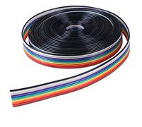 5M câble ruban 10WAY plat couleur arc-en-ciel ruban câble Extension fil électrique LED Stirp 10P 28AWG(5M 10pin)