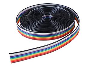 5M câble ruban 10WAY plat couleur arc-en-ciel ruban câble Extension fil électrique LED Stirp 10P 28AWG(5M 10pin)