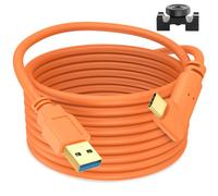 5M Câble USB A vers USB C pour l'Alimentation, Le Transfert Rapide et la Connexion Entre l'Appareil Photo et l'Ordinateur, Câble pour Appareil Photo pour Diffusion en Direct pour Canon R5/R6,Orange