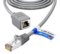 5m Cat.7 RJ45 Male and Female Patch Cable Extension Cable Grey Extension Ethernet LAN and Network Cables Connector 10Gbps Patch Cable Lead S/FTP Raw Cable Halogen Free PIMF 600MHz Cat7