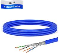5m CAT8 S/FTP PiMF CAT8.1 Solid Copper Ethernet Cable LSZH Installation Network Cable 2000MHz for Switch,Server,PC,RJ45 Plug,AWG22-Blue