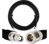 5m RP-SMA mâle vers N femelle câble coaxial - HF400 Flexible 50 Ohm Câble d'extension (équivalent LMR400 UF UltraFlex) - pour WiFi / Routeur / Antenne / RF / Radio