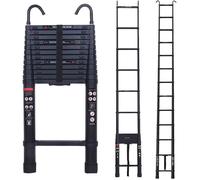 5m Échelle Télescopique en Aluminium avec Crochet Antidérapant pour Toit de Grenier, Echelle Pliable