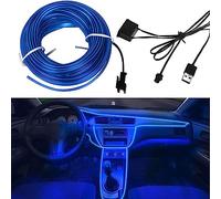 5m Éclairage LED Intérieur Voiture - El Wire Bande Lumineuse, Bande LED Voiture