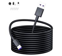 5M Extra Long Câble USB Type-C pour Mi Camera 2K Magnetic Mount, Power Extension Cables Security Cameras Câble USB Type-C pour Mi Wireless Outdoor Security Camera 1080p, Noir