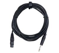 5m Femelle XLR 3pin vers Jack 1/4" 6,3mm Microphone Câble Audio Mono Signal Noir