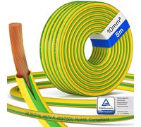 5m Grounding Cable 10mm² H07V-K Ground Wire for Photovoltaic Structure Flexible Copper Conductor Single Conductor PVC Sheath for PV Installations Solar Cable