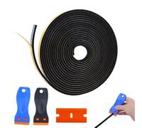 5m Joint Plaque De Cuisson Induction, 5m X 7 mm X 2 mm Joint Porte Étanche EPDM Adaptateur Induction Plaque, Mousse Autocollante Avec 2 Petit Grattoir pour Gazinière Vitrocéramique Cuisine