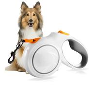 5M Laisse rétractable pour Chien, Laisse Enrouleur, Laisse pour Chien de qualité supérieure Extensible,Enrouleur Solide,de Dressage Automatique pour jusqu'à 50 kg(Orange)