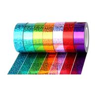 5M Laser motif ruban bleu vert argent couleur créative de base bricolage comptabilité matériel décoratif autocollants ruban fait à la main Purple
