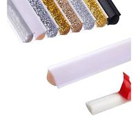 5M Moulure autocollante Flexible Quart de Rond, Bande de calfeutrage étanche, Garniture pour Moulage, calfeutrage et de Garniture Auto-adhésif, pour Mur, Plafond, Armoire, comptoir, Bords de Sol (Col