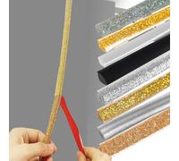 5M Moulure autocollante flexible Quart de rond, Bande de calfeutrage étanche, garniture pour moulage, calfeutrage et de garniture auto-adhésif, pour mur, plafond, armoire, comptoir, bords de sol (Col