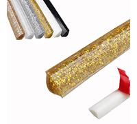 5M Moulure autocollante Flexible Quart de Rond, Bande de calfeutrage étanche, Garniture pour Moulage, calfeutrage et de Garniture Auto-adhésif, pour Mur, Plafond, Armoire, comptoir, Bords de Sol (Col