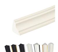 5m Moulure autocollante flexible Quart de rond, Bande de calfeutrage étanche, garniture pour moulage, calfeutrage et de garniture auto-adhésif, pour mur, plafond, armoire, comptoir, bords de sol et co