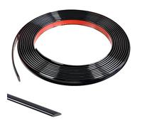 5M Moulure Décorative Autoadhésive Bord de Papier Peint Carrelage Miroir Mur Plafond Armoire Baguette de Finition PVC Bandes de Calfeutrage Bande Décoration Murale,13mm Noir