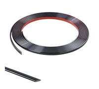 5M Moulure Décorative Autoadhésive Bord de Papier Peint Carrelage Miroir Mur Plafond Armoire Baguette de Finition PVC Bandes de Calfeutrage Bande Décoration Murale,10mm Noir