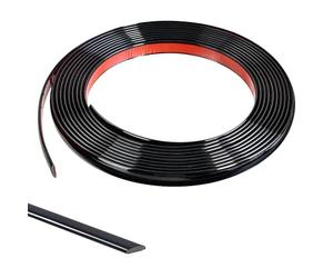 5M Moulure Décorative Autoadhésive Bord de Papier Peint Carrelage Miroir Mur Plafond Armoire Baguette de Finition PVC Bandes de Calfeutrage Bande Décoration Murale,13mm Noir