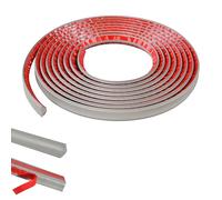 5M Moulure Plafond Moulage Auto-adhésive Flexible Bordure Bandes de Calfeutrage Moulure Murale en Mousse pour Bords de Murs Plafond (Gris, 21 x 14 mm)