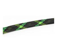 5M Multicolor PET Insulated Braid Sleeving 2mm - 40mm Expandable Wire Cable Sheath Flame-retardant Nylon Braided Mesh Tube(Black GreenYellow,8mm)