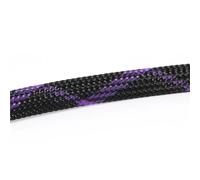 5M Multicolor PET Insulated Braid Sleeving 2mm - 40mm Expandable Wire Cable Sheath Flame-retardant Nylon Braided Mesh Tube(Black Purple,14mm)