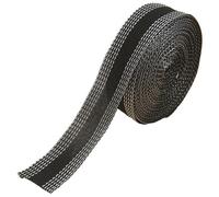 5M Ourlet Thermocollant - Bande Autocollante Pour Couture Facile Sans Couture - Ruban Pour Rideaux, Jeans, Tissus - 2,5cm de Large (Noir)