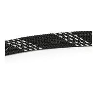 5M PET Insulated Multicolor Braid Sleeving 2mm - 40mm Expandable Wire Cable Sheath Flame-retardant Nylon Braided Mesh Tube(Black Silver,10mm)