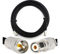 5m PL259 vers SO239 Câble coaxial UHF IP67 étanche - Tout cuivre HF400 Coax flexible d'extension 50 Ohms (équivalent LMR400 UF UltraFlex) - pour HAM CB SWR Meter Amateur ondes courtes RF