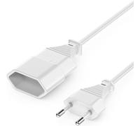 5m Rallonge Câble Euro Électrique Type C Fiche Euro Prise vers Type-C Euro Jack TV PC Moniteur Lampes Beamer Appareils Ménagers - Blanc
