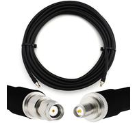 5m RP-SMA mâle vers RP-SMA femelle câble coaxial - HF400 Flexible 50 Ohm Câble d'extension (équivalent LMR400 UF UltraFlex) - pour WiFi / Routeur / Antenne / RF / Radio